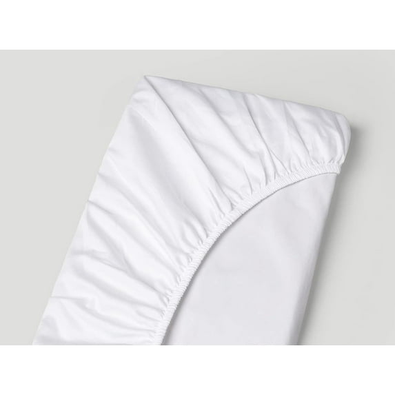 Fitted Sheet 1PC - Deep Pocket of 15" Inch Fully Elastic - 300 Thread Count 100% Egyptian Cotton Mattress Cover, Luxury Silky & Ultra-Soft Bottom Sheets - White Solid, King Size.