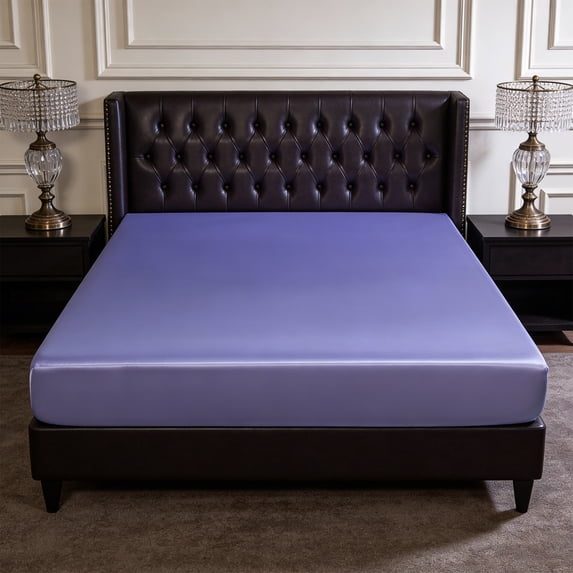 Fitted Sheet 78.74 x 59.05 Inch Stretch Bed Sheet Ice Silk Feel Mattress Cover Smooth Soft Cooling Bedding Protector for Bedroom Hotel Guest Room Sofa Couch Cover Home Sleep Mattress Topper Cover