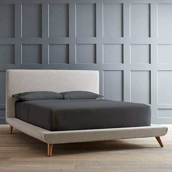 Fitted Sheet 800 Thread Count 100% Egyptian Cotton 1-Piece Queen Size (60" x 80") Inch, 100% Long Staple Cotton Fitted Sheets, Bed Fitted Sheet fit Upto 18" Deep Pocket - Dark Grey Solid