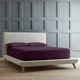 thumbnail image 1 of Fitted Sheet 800 Thread Count 100% Egyptian Cotton 1-Piece Super King Size (84" x 84") Inch, 100% Long Staple Cotton Fitted Sheets, Bed Fitted Sheet fit Upto 18" Deep Pocket - Plum Solid, 1 of 5