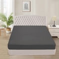 thumbnail image 1 of Fitted Sheet 800 Thread Count 100% Egyptian Cotton 1-Piece Twin Size (39" x 75") Inch 18-Inch Deep Pocket, All-Around Elastic Dark Gray Stripe, 1 of 5