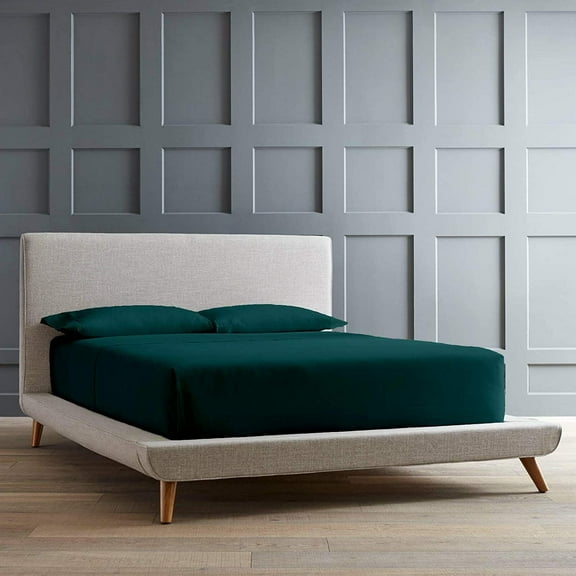 Fitted Sheet 800 Thread Count 100% Egyptian Cotton 1-Piece Twin-XL Size (39" x 80") Inch, 100% Long Staple Cotton Fitted Sheets, Bed Fitted Sheet fit Upto 18" Deep Pocket - Teal Solid