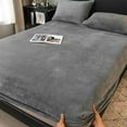 thumbnail image 1 of Fitted Sheet Brushed Microfiber Plush Bed Cover Shrink Resistant Fade Resistant Elasticized Bottom Sheet Soft Breathable Bedding for Everyday Use, 1 of 6