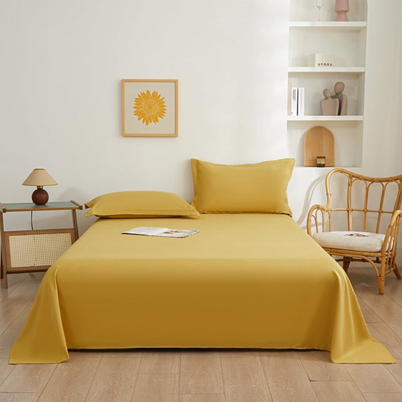Fitted Sheet, Deep Pocket Bedding, Soft Brushed Polyester Fabric, Secure Mattress Fit, Washable and Resistant, for Master Bedroom and Guest Room