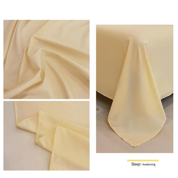Fitted Sheet Elegant Comfort,King Size Sheets,King Flat Sheet,King Sheets,Hotel Quality King Flat Sheet,Plain Bed Sheet,Brushed Microfiber Top Sheet,Ultra Soft & Breathable(Yellow 90*90in)