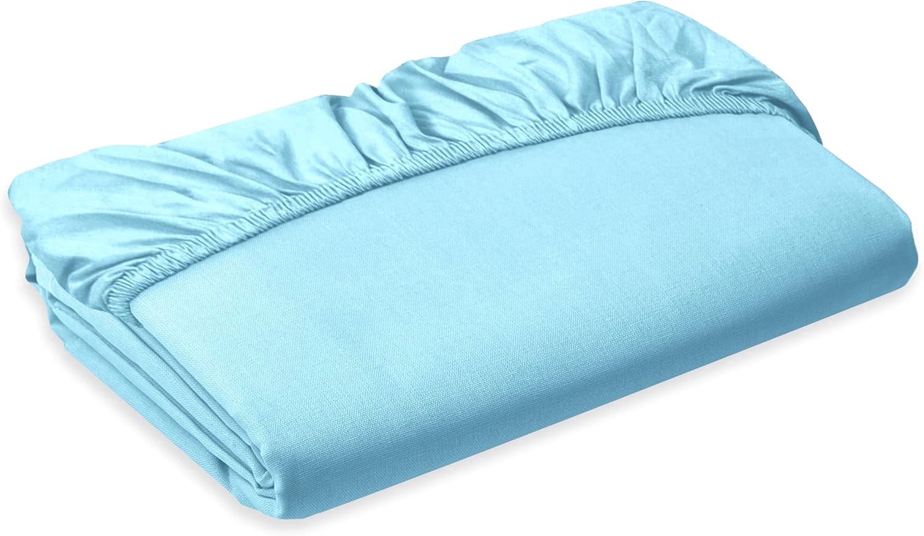 Elegant Comfort 1500 Series Full Fitted Sheet, Deep Pocket Cooling Microfiber Bed Sheet, Aqua