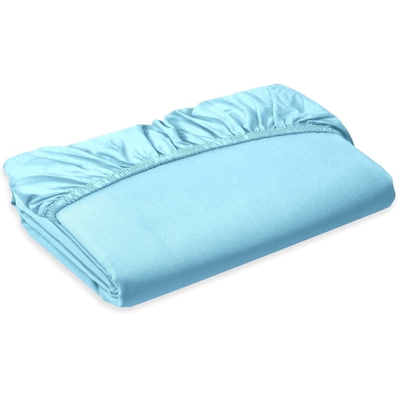 Elegant Comfort 1500 Series Full Fitted Sheet, Deep Pocket Cooling Microfiber Bed Sheet, Aqua