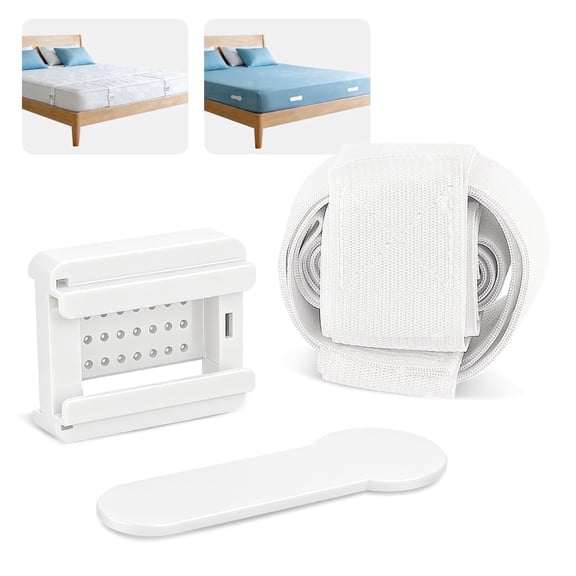 Rosaver Fitted Sheet Holders for Corners, 8-Point Lock Bed Sheet Fasteners for King & Cal King Beds, Size L
