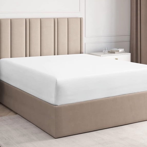 Fitted Sheet King 15 Inch Deep Pocket Long Staple Cotton 500 Thread Count 100% Cotton 1 Fitted Sheet Only Soft Breathable Sateen Weave Elastic All Around The Mattress Light Blue Solid