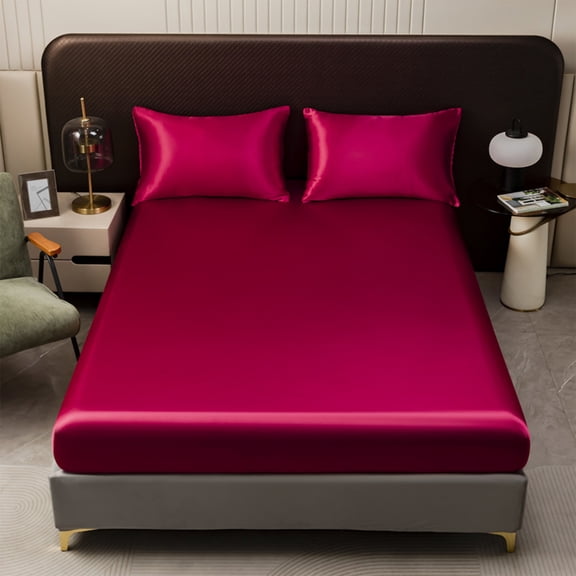 Fitted Sheet Mattress Cover Full Size - Non Slip Fixed Bottom Sheet Bed Protector - Soft Breathable Polyester Bedding for Mattress up to 14 Inch Deep - 79.92x60.24 Inch Full Size Sheet - 1 Pack