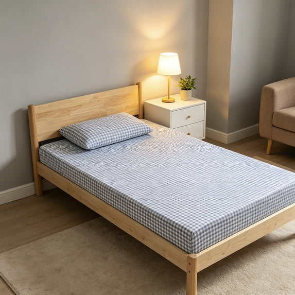 Fitted Sheet, Non-Slip & Deep Pocket Twin XL Bottom Sheet for Dorm Bed, Stretchable Mattress Cover with Elastic Edges, Wrinkle-Resistant Polyester Bedding for Daily Use