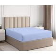 thumbnail image 1 of Fitted Sheet Only - Cal King Size Sheets (Light Blue Solid) 100% Egyptian Cotton Mattress Cover with 16" Inch Deep Pocket - Ultra Soft 600TC Fully Elastic - Sateen Fitted Bed Sheet., 1 of 4