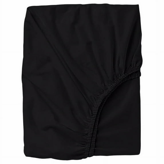 Fitted Sheet Only - California King Size, Black Color 300-Thread-Count Egyptian Cotton 10-inch Deep Pockets 1-PC Bottom Fitted Sheet
