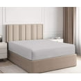 thumbnail image 1 of Fitted Sheet Only - Full Size Sheets (Light Grey Solid) 100% Egyptian Cotton Mattress Cover with 18" Inch Deep Pocket - Ultra Soft 600TC Fully Elastic - Sateen Fitted Bed Sheet., 1 of 4