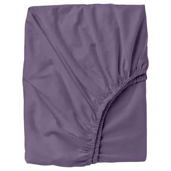 Fitted Sheet Only - King Size, Plum Color 300-Thread-Count Egyptian Cotton 15-inch Deep Pockets 1-PC Bottom Fitted Sheet