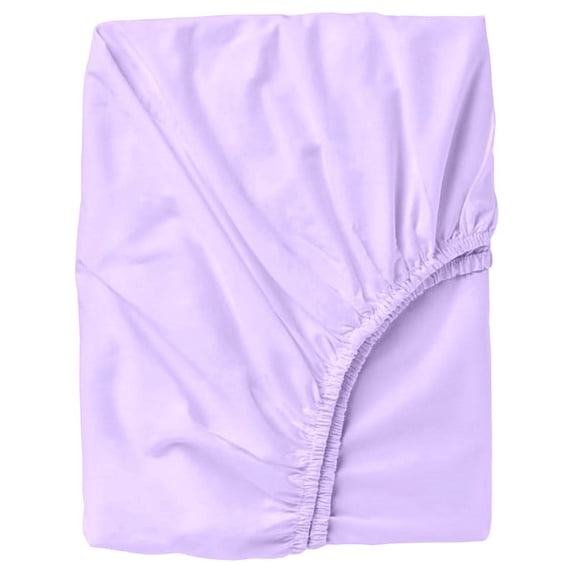 Fitted Sheet Only - Queen Size, Lilac Color 300-Thread-Count Egyptian Cotton 10-inch Deep Pockets 1-PC Bottom Fitted Sheet