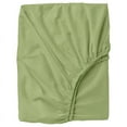 thumbnail image 1 of Fitted Sheet Only - Twin XL Size, Sage Color 300-Thread-Count Egyptian Cotton 10-inch Deep Pockets 1-PC Bottom Fitted Sheet, 1 of 7