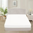 thumbnail image 1 of Fitted Sheet + Pillowcase Set 800 Thread Count 100% Egyptian Cotton 3-Piece ( 1-Fitted + 2-Pillowcase ) King Size (78" x 80") Inch 18-Inch Deep Pocket, All-Around Elastic White Stripe, 1 of 6