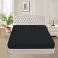 thumbnail image 1 of Fitted Sheet + Pillowcase Set 800 Thread Count 100% Egyptian Cotton 3-Piece ( 1-Fitted + 2-Pillowcase ) Queen Size (60" x 80") Inch 18-Inch Deep Pocket, All-Around Elastic Black Stripe, 1 of 6