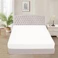 thumbnail image 1 of Fitted Sheet + Pillowcase Set 800 Thread Count 100% Egyptian Cotton 3-Piece ( 1-Fitted + 2-Pillowcase ) Queen Size (60" x 80") Inch 24-Inch Deep Pocket, All-Around Elastic White Stripe, 1 of 6