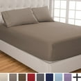 thumbnail image 1 of Fitted Sheet + Pillowcase Set, Microfiber, Wrinkle Resistant, King, Taupe, 1 of 8