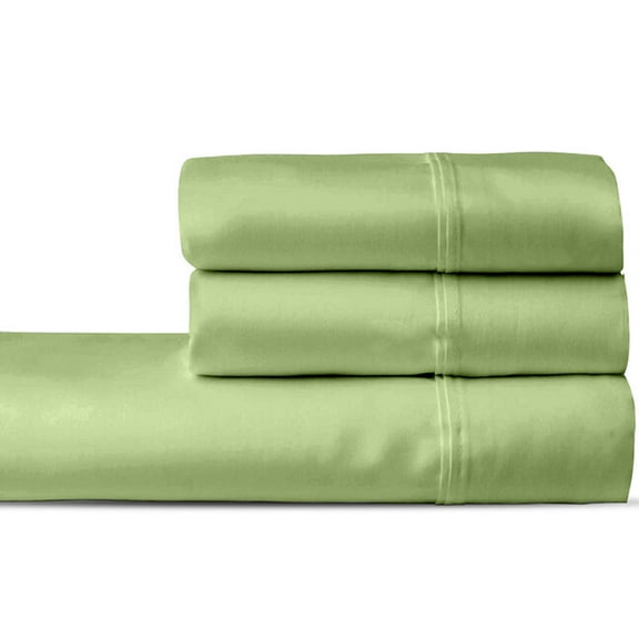3 PC Set 1000 Thread Count 100% Egyptian Cotton, 8" Deep Pocket Sage, Full