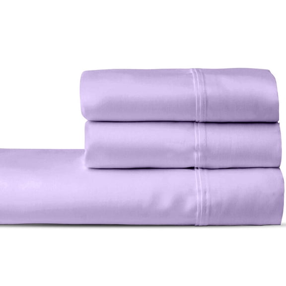 ABORN 3PC Bedsheet 800 Thread Count 100% Egyptian Cotton 24" Deep Pocket Lilac, Queen XL
