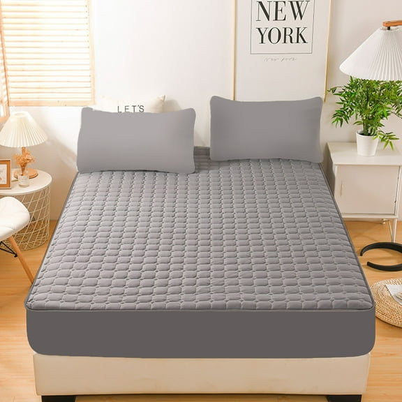 Fitted Sheet, Protective Mattress Cover, Ed Polyester with Deep Pockets for 18 to 24 Mattress, Non-slip & Breathable for All-night Comfort, Winter Warm N-friendly Bedding for Home and Dorm