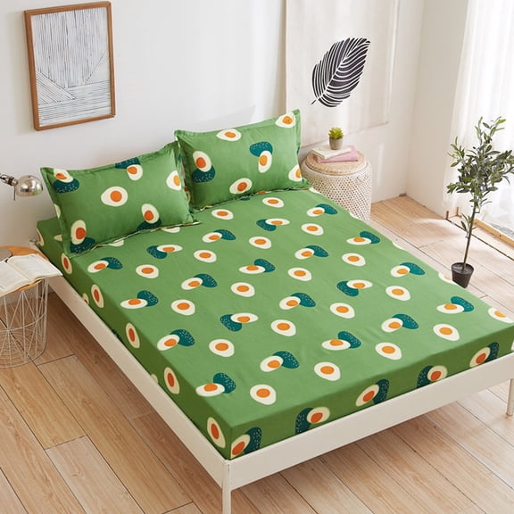 Fitted Sheet Queen Dustes Proof And Antis Slip Household Fitted Sheet Singles Soft Heavyweight Piece Non Slip Fixed Singles Fitted Sheet for Bed Mattress No Pillowcase 47.2x78.74 in