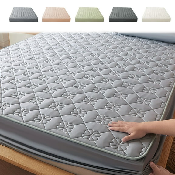 Fitted Sheet Queen Size Mattress Cover, 150x200x30cm Deep Pocket, Super Soft Polyester with Non-slip Grip, Breathable & Hypoallergenic for All Seasons, for Home, Dorm, and Hotel Use