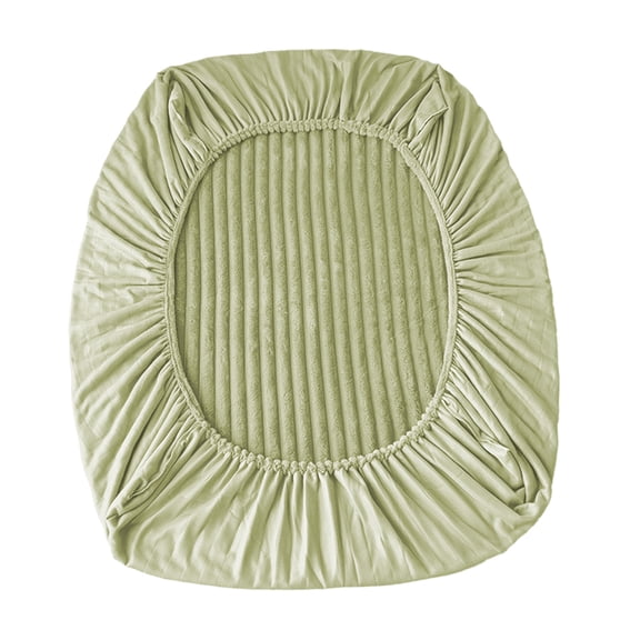 Fitted Sheet Soft Stretch Spandex Bed Cushions Lightweight & Durable Bed Sheet Winter Washable Removable Home Decor (Green)