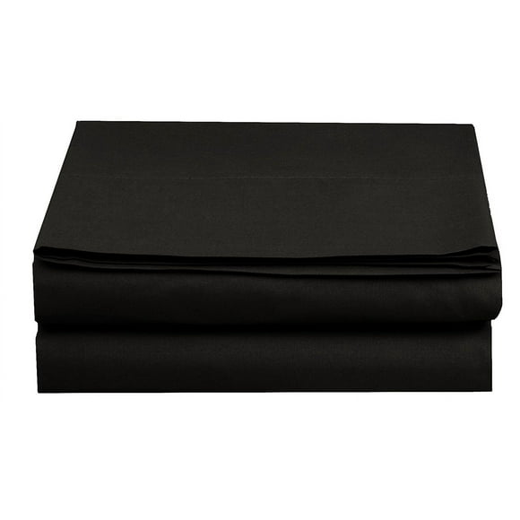 Fitted Sheet Wrinkle-Free 1500 Series 1-Piece Fitted Sheet, Twin/Twin XL Size, Black