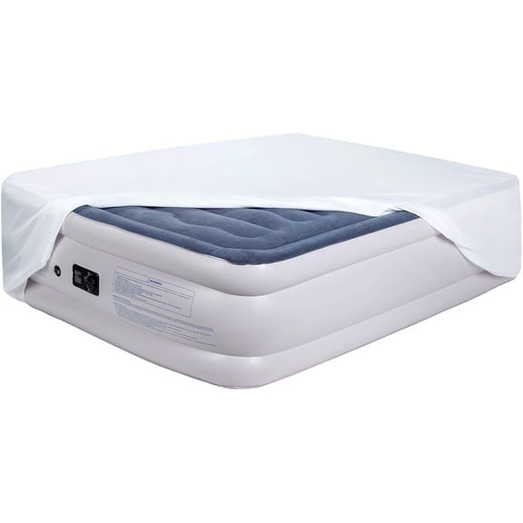 Fitted Sheet for Air Mattress Inflate Without Disassembly Convenient & Firm White - Twin
