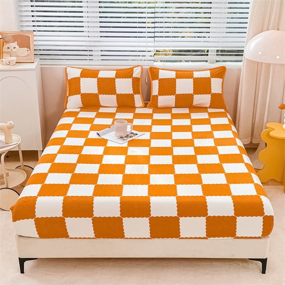 Fitted Sheet for individual Bed, Soft Breathable Polyester Mattress Protective Cover with Non slide Elastic, basic Care Fitted Sheet for Standard Mattress