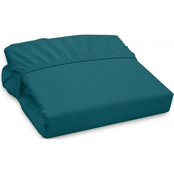 Fitted Sheets, 500-TC Egyptian Cotton, Cal-King (72" x 84") Size Fitted Sheet, 1-PC Fitted Sheet Only, Cal-King Size Size Fits 13-15" Deep Pocket Sheets, Teal