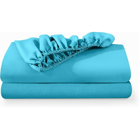 Fitted Sheets, 500-TC Egyptian Cotton, California Queen (60" x 84") Size Fitted Sheet, 1-PC Fitted Sheet Only, Cal-Queen Size Size Fits 9-12" Deep Pocket Sheets, Turquoise