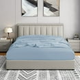 thumbnail image 1 of Fitted Sheets, 500-TC Egyptian Cotton, Full XL (54" x 80") Size Fitted Sheet, 1-PC Fitted Sheet Only, Full XL Size Size Fits 13-15" Deep Pocket Sheets, French Blue, 1 of 4