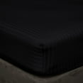 thumbnail image 1 of Fitted Sheets, 500-TC Egyptian Cotton, Full XXL (54" x 84") Size Fitted Sheet, 1-PC Fitted Sheet Only, Full XXL Size Size Fits 16-18" Deep Pocket Sheets, Black Stripe, 1 of 4