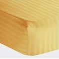 thumbnail image 1 of Fitted Sheets, 500-TC Egyptian Cotton, Short King (72" x 80") Size Fitted Sheet, 1-PC Fitted Sheet Only, Short King Size Size Fits 6-8" Deep Pocket Sheets, Gold Stripe, 1 of 4