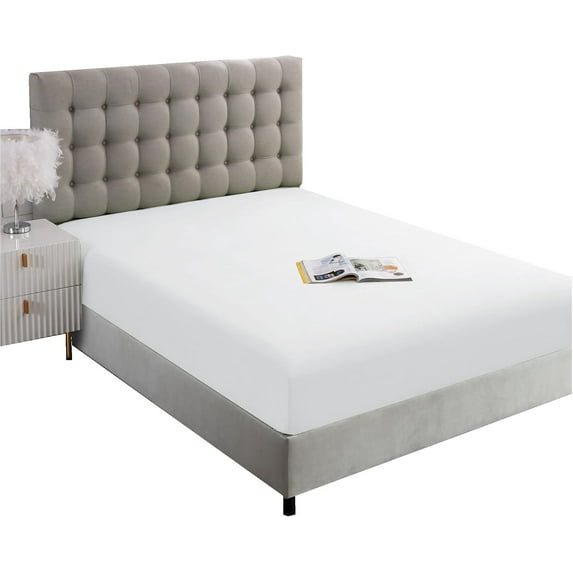 Fitted Sheets, 500-TC Egyptian Cotton, Twin XL (39" x 80") Size Fitted Sheet, 1-PC Fitted Sheet Only, Twin XL Size Fits 16-18" Deep Pocket Sheets, White