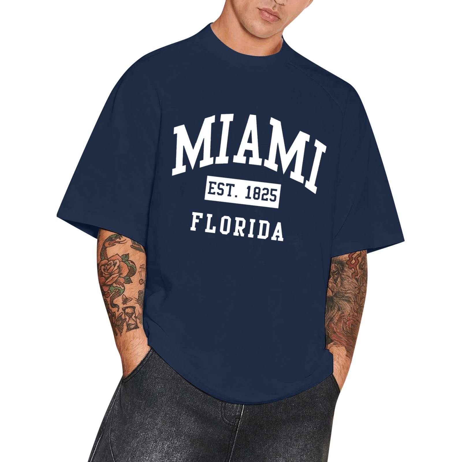Fitted T Shirts Men Summer Loose T Shirt Casual Fashion Boys Basic T ...