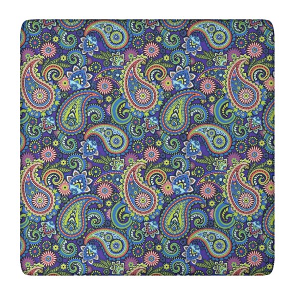 Fitted Tablecloth Bohemian Ethnic Floral Retro Boho chic, Waterproof Elastic Fitted Vinyl, Backed for Dining and Camping