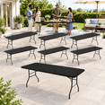 Fitted Tablecloth For 6 Foot Rectangle Tables-black Picnic Table Covers ...