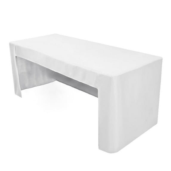 Fitted Tablecloth Polyester Open Back Table Cover Washable Table Cloth for Meeting Party Wedding Banquet Birthday Decor