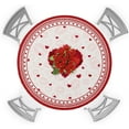 thumbnail image 1 of Fitted Tablecloth for Round Table,Red Love Quote Valentine''s Day Table Cover with Elastic Edge Waterproof Table Cloth,Lip Back Mother''s Day Circle Table Covers for Kitchen Indoor Outdoor 36-44in, 1 of 6