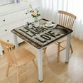 thumbnail image 1 of Fitted Tablecloth for Round Table,White Daisy Flower Table Cover with Elastic Edge Table Cloth, Honeycomb Grey Wood Grain Circle Table Covers for Kitchen Indoor Outdoor, 1 of 7