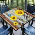 thumbnail image 1 of Fitted Tablecloth Square with Elastic Indoor Outdoor Table Cover Square Elastic Tablecloths for Tables Waterproof Wipeable Table Cloths for,Picnic,Kitchen,Dinner 36"X36", 1 of 4