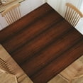 thumbnail image 1 of Fitted Tablecloth for Square Table Aged Wooden Planks Texture Vertically Striped Table Cloth Washable Table Cover for Dining Wedding Party Picnic, Fitted for 36"x36" Table Deaign2629, 1 of 5