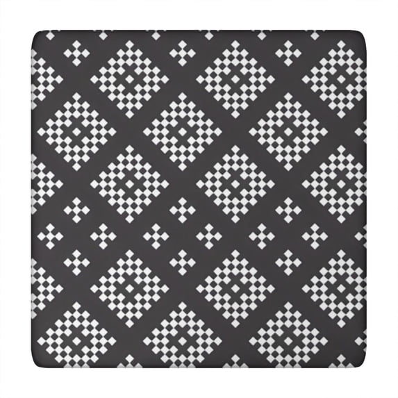 Fitted Tablecloth Square Vintage Tribal Style, Boho Chic Abstract Waterproof Vinyl, Backed, Wipeable, Anti-Slip Cover
