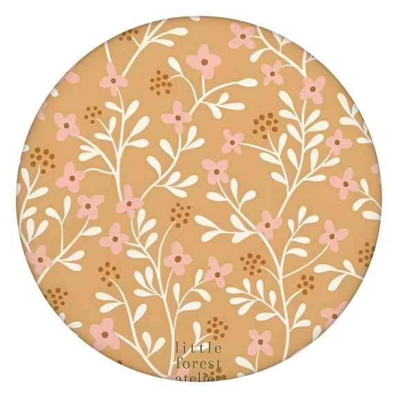 Fitted Tablecloth Vintage Floral with Botanical Garden Print, Waterproof Wipeable Table Cover with Back for Outdoor Indoor Decor